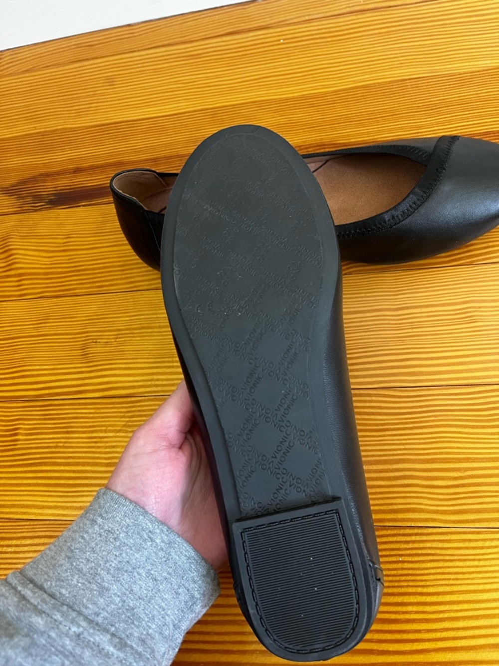 Vionic Black Women's Slip-On Ballet Flats - Picture 3 of 5
